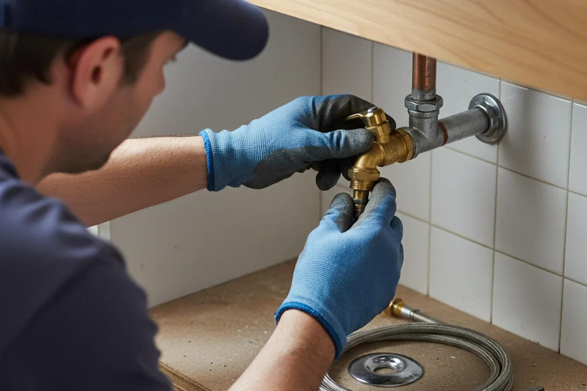 Shutoff valve and fitting work during Faucet and Fixture Repair in Dimondale